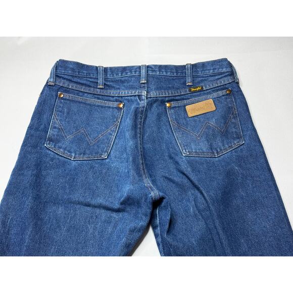 Wrangler 13MWZ Men's Regular Fit Straight Leg Western Blue Jeans - Size 34x31 - Picture 4 of 6